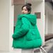 New Autumn Winte Fashion Candy Colo Jacket Fo Women Koean Style Shot Loose Hooded Student Cotton Coat Wam_ecoleips.com