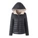 Women's Fleece-Lined Hooded Coat – Striped Winter Jacket With Thick Cotton Padding For Casual & Commuter Style_ecoleips.com