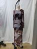 Spring Autumn New Floral Print Fashion Long Dress Women's Sleeveless Dress_ecoleips.com