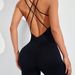 Women's Clothing Seamless Sling Jumpsuit High Elastic Tight Yoga Suit Sports Fitness Suit Sling Jumpsuit Shorts_ecoleips.com