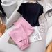 Trendy Casual Sportswear Set – Slim Fit Top & Flowy Pink Pants (Geometric Embroidery, M-XXL)_ecoleips.com