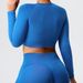 Women's Fitness Sportswear Long Sleeve Pants Set Smooth Handle Jacquard Seamless Active Wear For Women_ecoleips.com