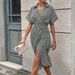 European American Cross-border Summer New Printed For Women, Casual Long Dress With Waist Cinching, V-neck, Short_ecoleips.com