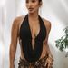 Women's Clothing Halter Neck Vest Music Festival Hot Girl Elastic Lace Black Suspenders_ecoleips.com