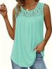 Solid Color Versatile Sleeveless Chest Pleated Casual Vacation Top_ecoleips.com