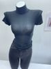 Women's Slim Fit High Neck T-Shirt Cloud Soft Stretchy Top for Autumn Winter Inner Layer Flattering Thin_ecoleips.com