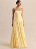 Mozision Off-shoulder Strapless Sexy Maxi Dress Women Elegant Halter Sleeveless Backless Pleated Ruched Bodycon Club Party Dress_ecoleips.com