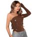 One-Shoulder Mesh Jumpsuit – Long Sleeve Bodycon Romper With Rhinestone Accents (One Size, 2 Colors)_ecoleips.com