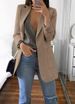 , Wish, 2019 European And American Popular Fashion Lapel Slim-fit Cardigan Elegant Women's Blazer_ecoleips.com