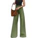 Women's Retro Stretch Wide Leg Jeans mid Waist Loose Fit Floor-Length Drapey Y2K Style European American Fashion_ecoleips.com