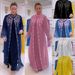 Arabic Muslim Dress With Rhinestones, Chiffon Stand Collar Dress, Middle East Dubai Robe 8841 Sweet Style_ecoleips.com