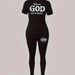 Women's Clothing Women's Fashion Tight Fitting T-Shirt And Pants Set Short Sleeved Clothing European And American Style_ecoleips.com