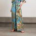 Vintage Floral Print Satin Blouse & Pants Lounge Set – Elegant Two-Piece Outfit For Home & Casual Wear (S/M/L/XL)_ecoleips.com