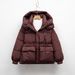 Pinghu Autumn Winter New Short Hooded Thick Loose Bread White Duck Fashionable Warm Coat Down Jacket For Women_ecoleips.com