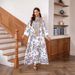 Muslim Women's Robe Printed Fashionable And Elegant Dress_ecoleips.com