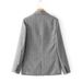 European American Plus Size's Blazer Spring And Autumn Casual Loose Single-Button Plaid Small Suit For_ecoleips.com