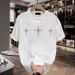 Men's Heavyweight Cotton T-Shirt Short Sleeve Cool And Stylish Trendy Loose Top For New Summer_ecoleips.com