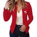 Women's Slim Fit Long Sleeved Blazer Cardigan Fashionable Print_ecoleips.com