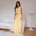 Women's Clothing Elegant V Neck Knitted Midi Skirt Set With Flutter Sleeve Top And Long Skirt Style Summer For Formal & Casual_ecoleips.com
