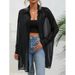 Women's Clothing Black Semi Transparent Light And Refreshing Long Sleeved Sun Drying Shirt For Women_ecoleips.com