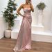 Women's Clothing Spring And Autumn New Party Satin Wrap Dress Ins Casual Fashion Splicing Dress_ecoleips.com