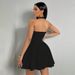 New 2026 Women's Clothing Sexy Neck Halter Waist A Word Big Pendulum Short Dress Dress_ecoleips.com