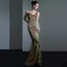 Women's Clothing fishtail evening dress female new temperament sequined annual meeting host sexy backless bride toast dress_ecoleips.com