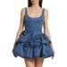 Women's Clothing New Summer 3d Floral Denim Mini Skirt Female Retro A Line Suspenders High Street Dress_ecoleips.com