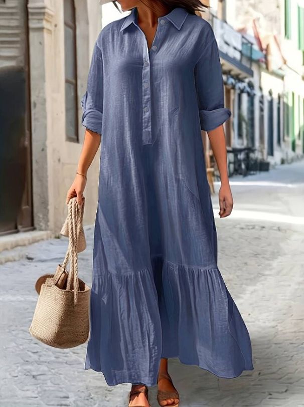 Women's Clothing New Irregular Shirt Button Dress Women_ecoleips.com