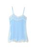 Women's Clothing Lace Trimmed Slit Camisole Top Pajama Style Sexy Summer New_ecoleips.com