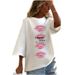 Summer New Arrival Women's T-Shirt Sexy Sweet Spicy Pure Allure Lip Print Loose Versatile Elegant Trendy Top_ecoleips.com