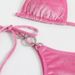 Verve 2025 New Women's Swimsuit Two-Piece Sexy Tie Solid Color Crystal Bikini Creative Accessories Swimwear_ecoleips.com