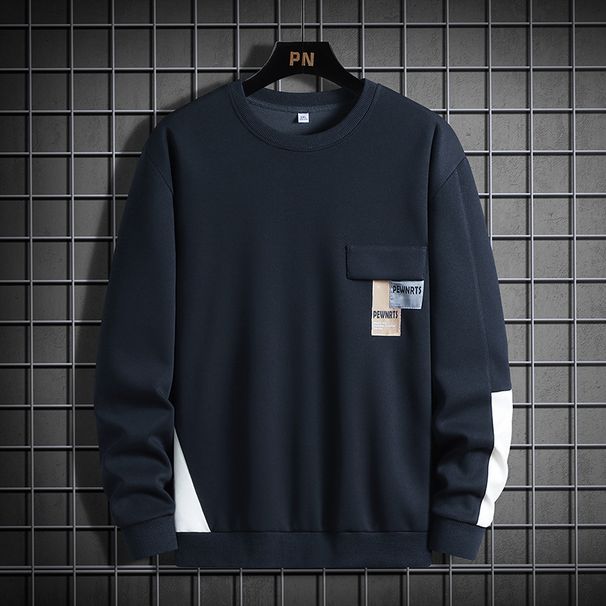 Men's plus Size Trendy Sports Casual Sweatshirt Autumn New Loose Student Top_ecoleips.com