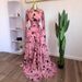 In Stock 2026 Cross-border European And American Women's Clothing: Bell-sleeve Mesh See-through Flocked Pleated Long_ecoleips.com