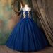 Women's Clothing Elegant Off-Shoulder Ball Gown For Vocal Performances & Hosting – 3D Floral A-Line Dress With Slimming Silhouette (XS-XXXL)_ecoleips.com