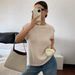 2026 European And American Cross-border Spring/summer Vintage Round-neck Cable-knit Short-sleeve Knit Shirt T-shirt Top_ecoleips.com
