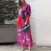 Women's Clothing Autumn New Fashion Printed Shirt Collar Loose Waist Dress Women_ecoleips.com