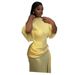 European American Style Foreign Trade Women's Clothing, Backless Sexy Ruched Loose-fitting Bodycon With Off-the-shoulder_ecoleips.com