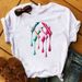 European And American Cross-border Foreign Trade Wholesale Clothing 3D Nail Polish Round Neck Plus-size Short-sleeve_ecoleips.com