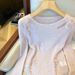 Women's Slim Fit Sweater Heavy Duty Feather Beaded Design Autumn Top_ecoleips.com