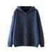 Unisex Cotton Blend Zip-Up Hoodie With Fleece Lining - Oversized Blank Casual Sweatshirt For Men & Women_ecoleips.com