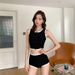 Women's Slimming Push up Bikini Two-Piece Swimsuit Black White Small Chest Friendly for Beach Vacation_ecoleips.com