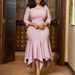 K Women's New Style Asymmetrical Collar Solid Color High-waisted Irregular Mermaid Skirt Dress_ecoleips.com