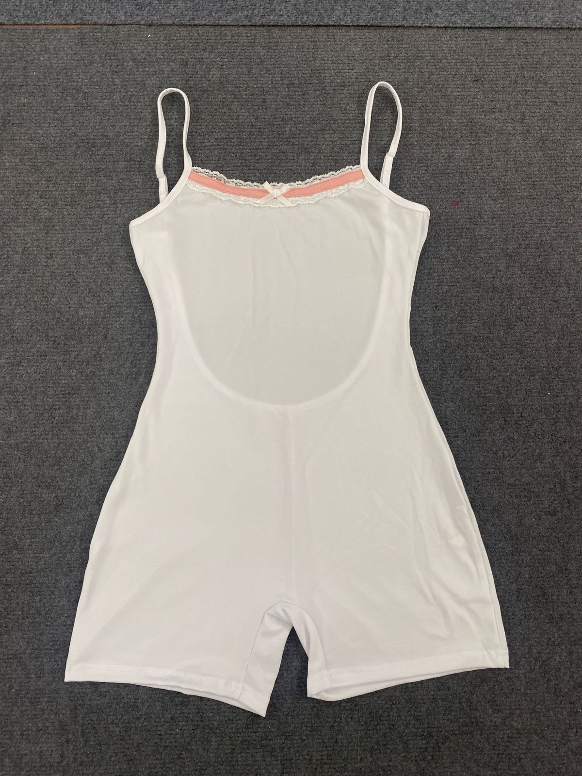 Elegant Solid Color Backless Jumpsuit With Bow Detail, Sleeveless Romper For Women, Stretchy And Flattering Fit_ecoleips.com