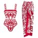 Swimwear Ethnic Style Printed One Piece Swimsuit For Women Female Clothing_ecoleips.com