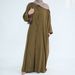 Women's Clothing Elegant Casual Long Sleeve Round Neck A-Line Dress With Princess Sleeves - Breathable Polyester Blend, White/Beige/Camel, S/M/L/XL_ecoleips.com