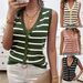 DiYun European And American Foreign Trade 2024 Spring/Summer Women's Casual V-Neck Color-Block_ecoleips.com