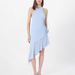 European And American Style Women's Dress, Solid Color, Halter Neck, Round Collar, Asymmetrical Hem, Sleeveless, Floral,_ecoleips.com