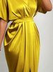 K Women's New Style Elegant V-neck Short Sleeved High Waisted One Step Slit Dress Long Skirt_ecoleips.com