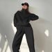 Spring And Autumn New Fashion Women's Clothing Solid Color Sweater Casual Suit Two-piece Set_ecoleips.com